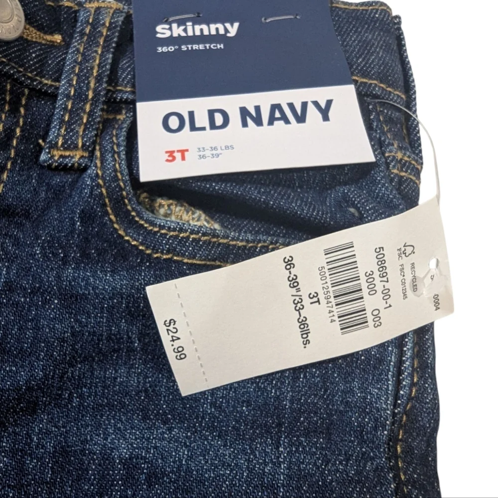 Old Navy Boy's Skinny 360 Stretch Blue Jeans Size 3T